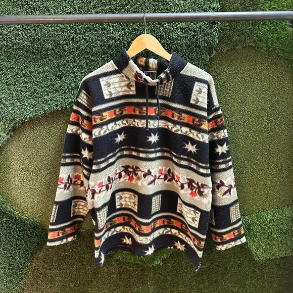 Vintage Other - Vintage Fly Beans Sports Striped Pullover Fleece Large